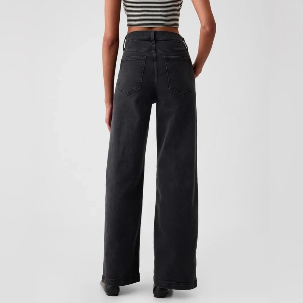 GAP Black Flare Wide Leg Jeans - Picture 4 of 10
